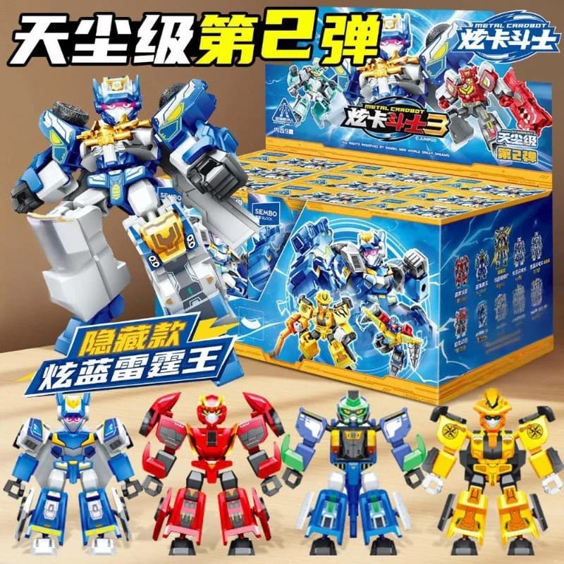 Sembo Building Block Xuan Ka Dou Zhe 3 Second Drop Blue Lightning Blazing Naruto Collectible Blind Box Assembled Toy