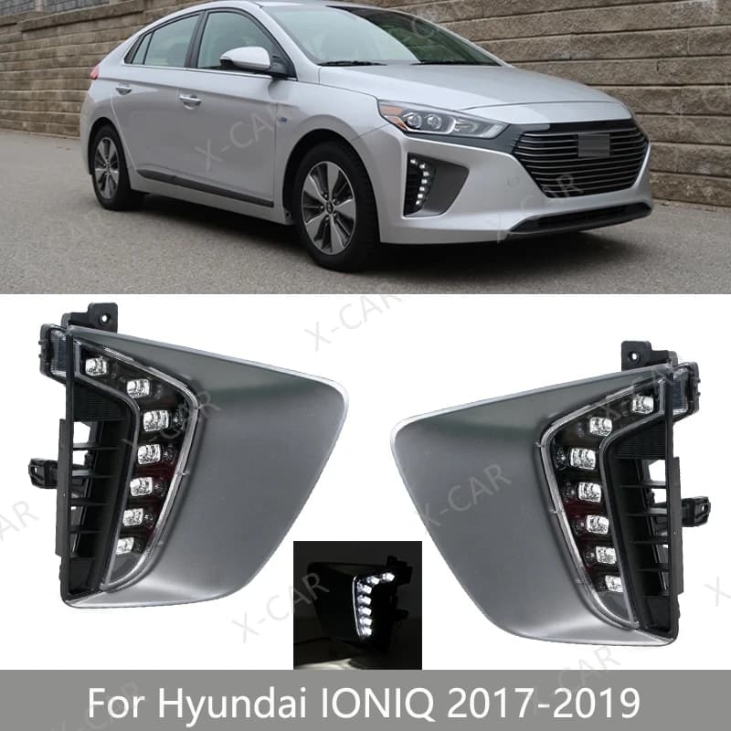 1 paio paraurti anteriore LED DRL luce di marcia diurna lampada diurna per Hyundai IONIQ 2017 2018 2019