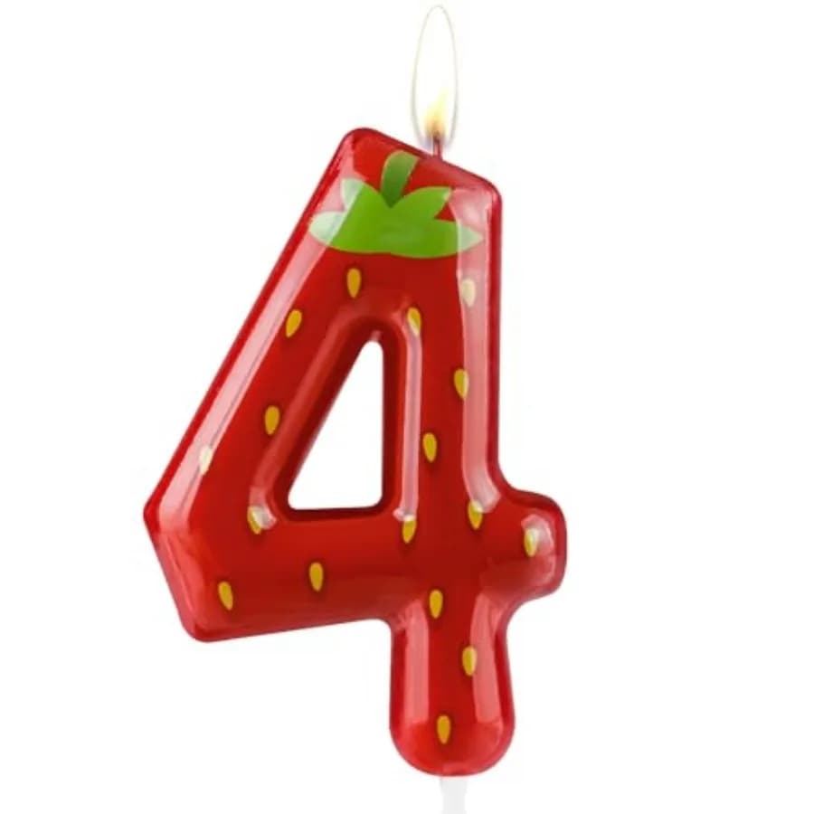 th Birthday Strawberry Candle, Cake Decoration, Party Supplies, Boy Girl Party Decor