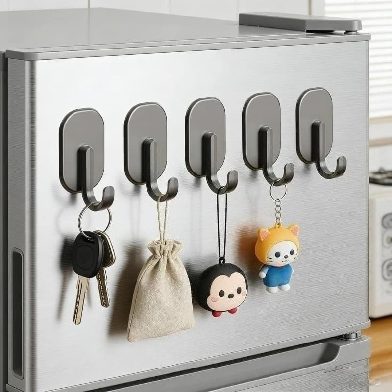 3/5pcs Heavy-Duty Magnetic Hook Featuring a Robust Magnet,This Black Multifunctional Hanging Rack Is Ideal for Camping, Kitchens