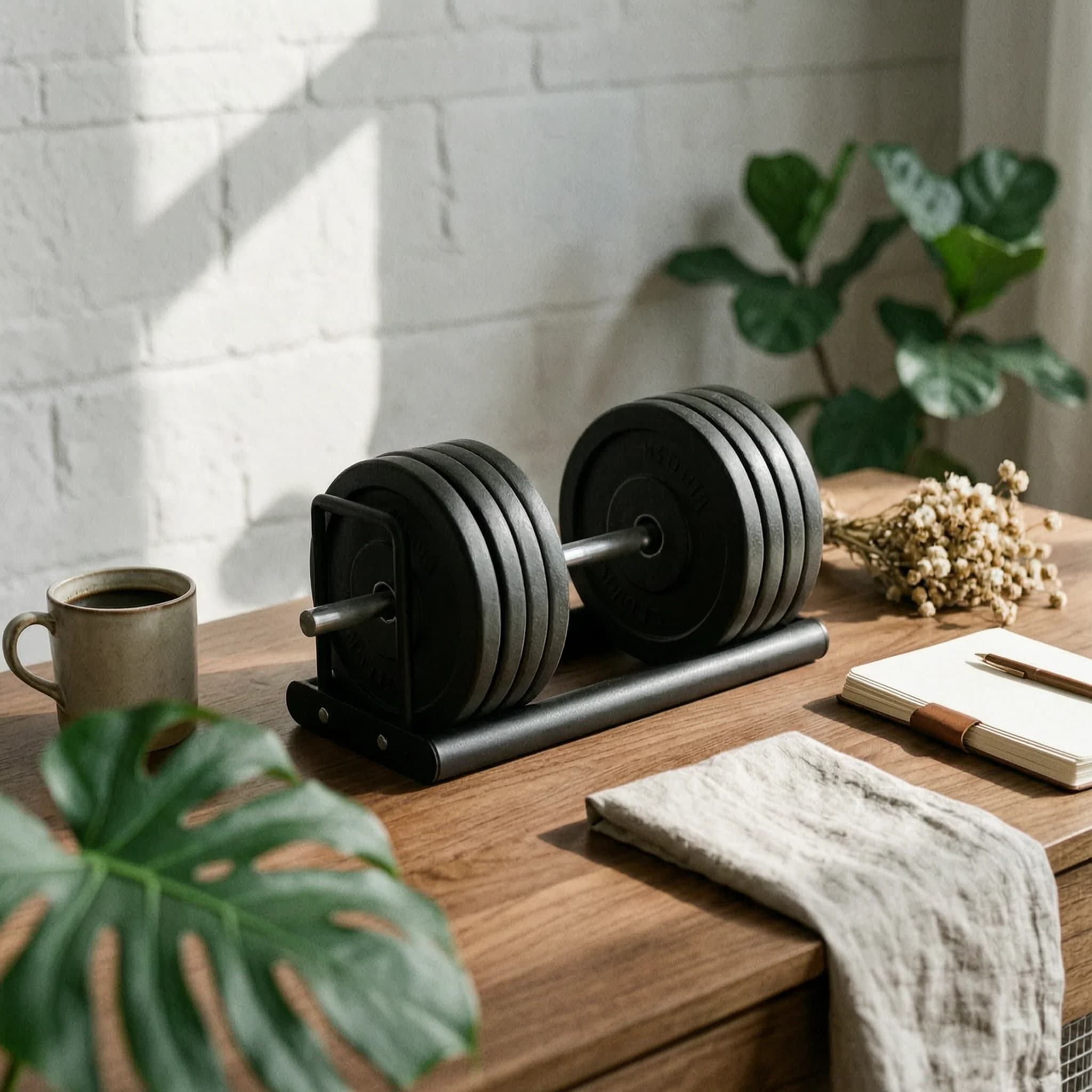 Weight Plate Storage Rack Black Barbell Plate Rack Space-Saving Steel Construction for Gym