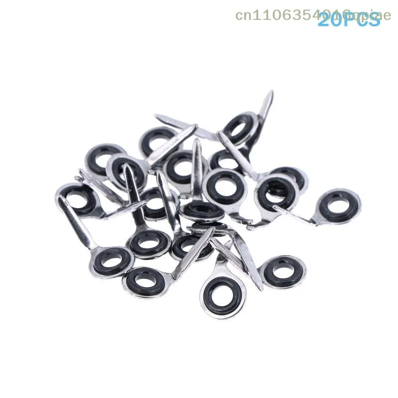 (Sommer4) 20 Pezzi MKG 1.0S 1.5S 2.0S 3.0S Serie Miniature Guide con Anello Non Ceramico per Riparazione e Costruzione Canne da Pesca