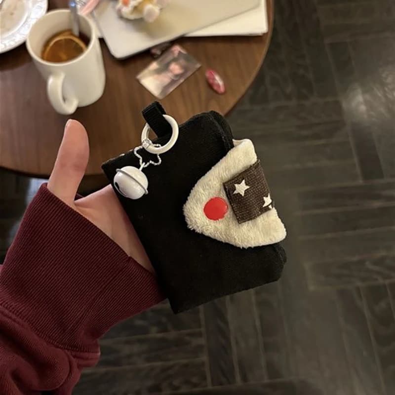 Cute Rice Ball Card Holder Coin Purse Money Organizer Canvas Portable Small Bag Storage ID Bag Travel Accessory