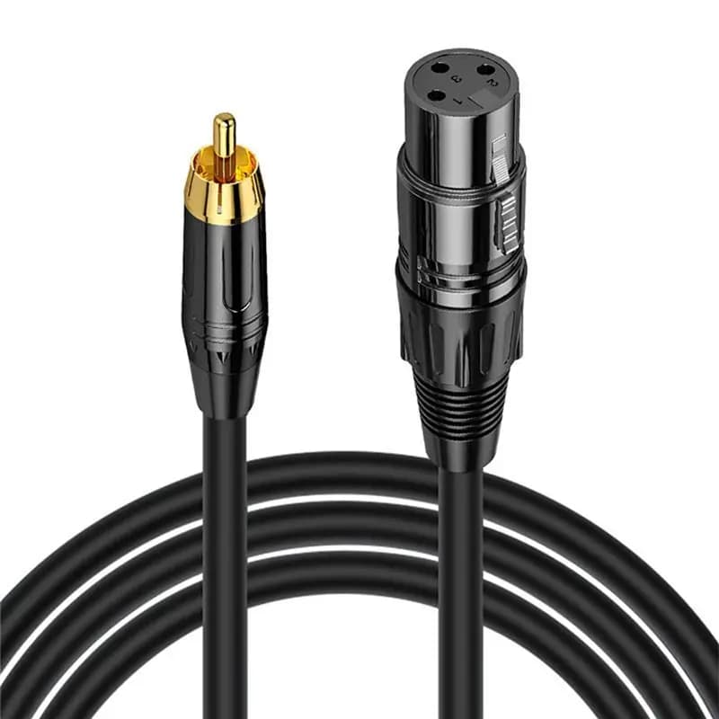 Cavo RCA Maschio, Cavo con Connettori Placcati in Oro, Cavo Audio per Microfono XLR con Schermatura Coassiale, Adattatore 16.4Ft-AEF7