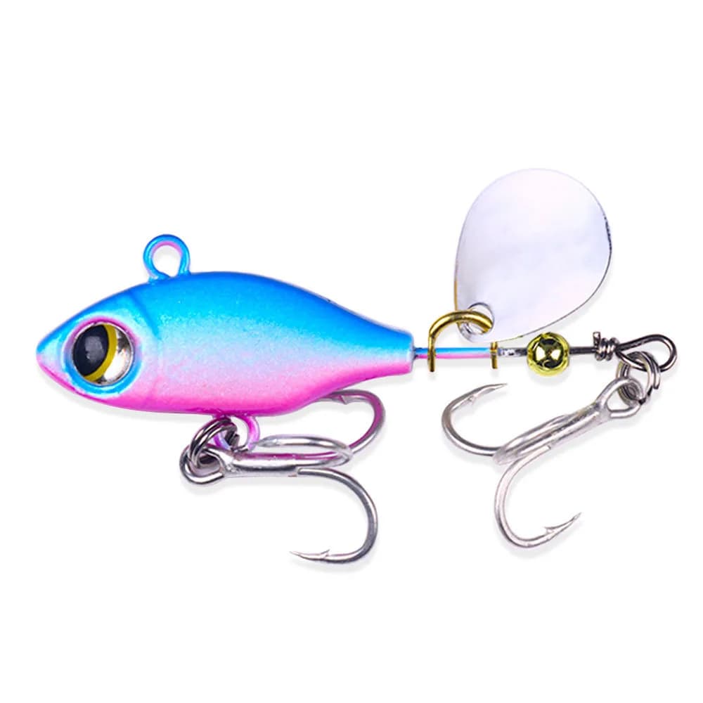 Metal VIB Spinner Bait Spoon Fishing Lures Vibration Chatterbait Rotating Tail Sinking Jig Bait for Bass Trout Wobblers Swimbait