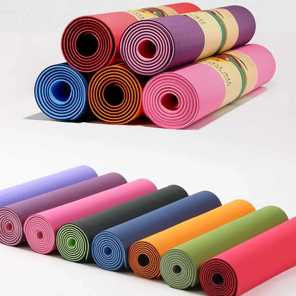 6mm Yoga TPE Mat For Beginners Anti-slip Mat Sports Exercise Mat for Yoga with Position Line for Gymnastics Pads at Home