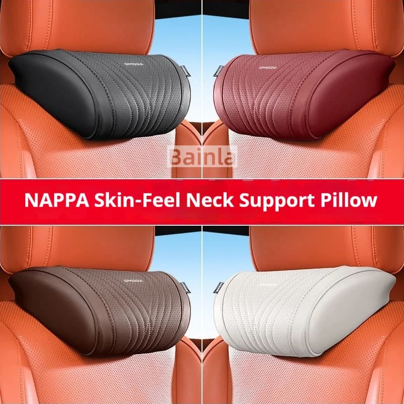 2026 NEW Car Headrest Neck Support Seat Lumbar Backrest Cushion Breathable Soft Neck Pillow Waist pad, For OMODA 5 C5 E5 O5 2025