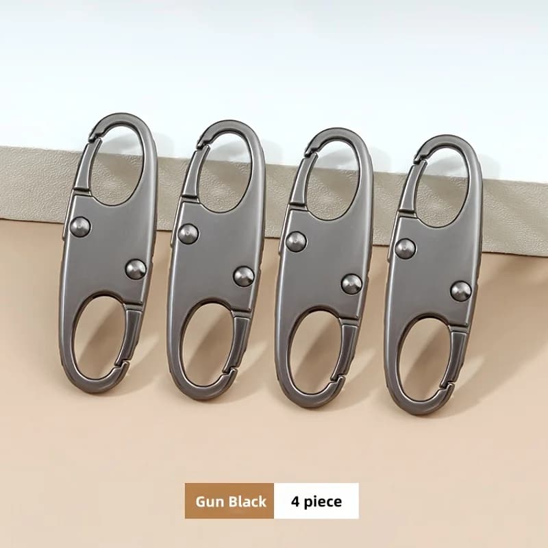 Clip di fissaggio per cerniere portatili antifurto, 4 pezzi, serrature di ricambio per cerniere, mantengono le cerniere chiuse, prevengono l'apertura accidentale, gadget sicuro per bagagli, zaini, borse da viaggio e per uso quotidiano.
