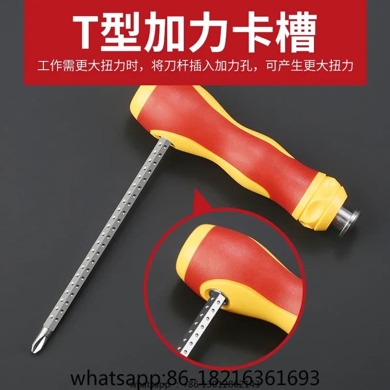 Set di cacciaviti, a doppia testa, multifunzione per uso domestico, con punte speciali a croce e combinazione di forme, utensile combinato.