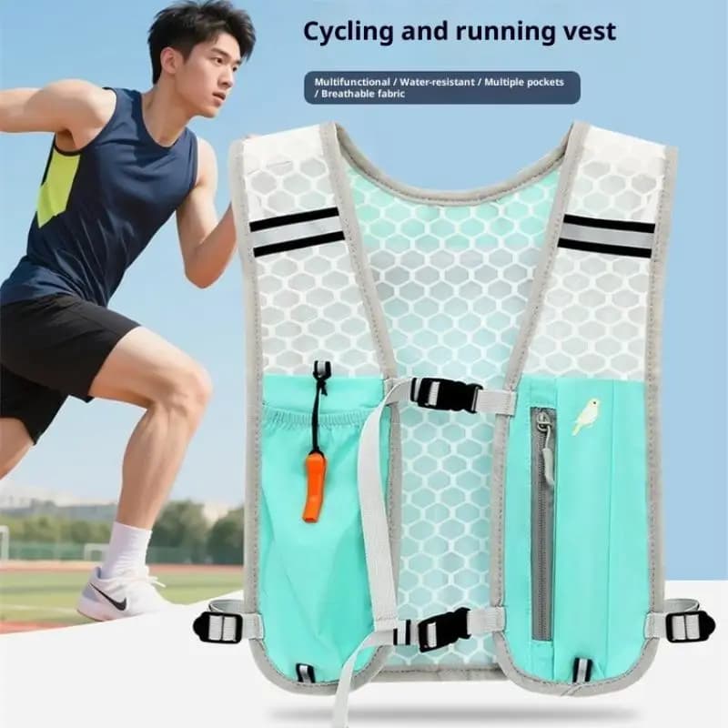 daHappy da Light racing vest for cycling and racing, reflective water vest with phone pocket