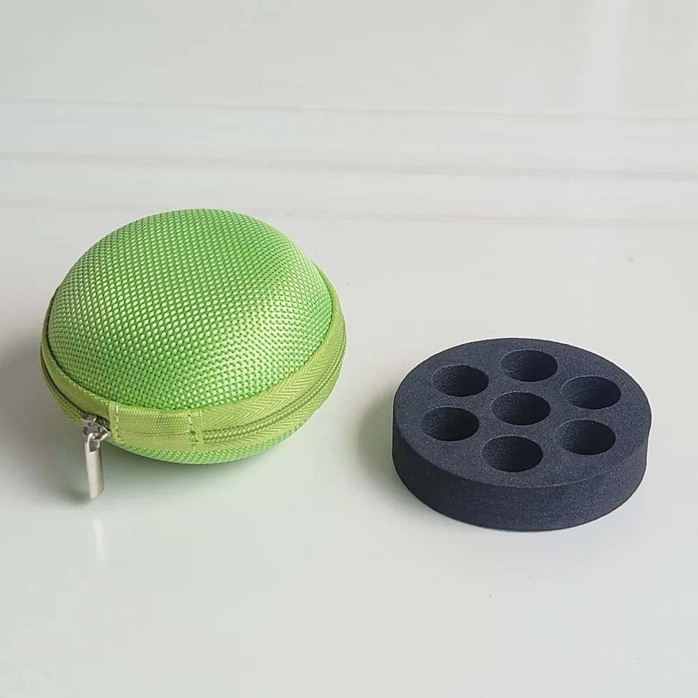 EVA Foam Insert Essential Oil Storage Bag Portable Polyester Roller Bottle Carrying Case Multi Slot Interior Essential Oil Case