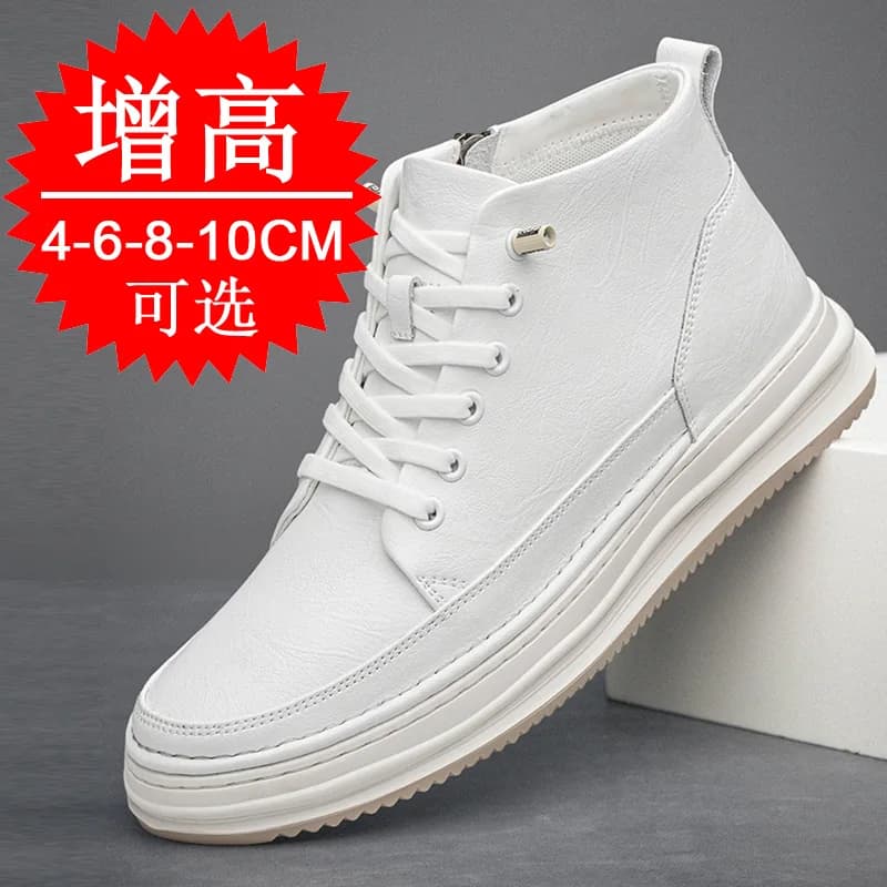 Scarpe alte da uomo con rialzo interno Scarpe sportive casual in pelle Scarpe con rialzo di altezza invisibile Scarpe sportive da uomo Ascensore 8CM 10CM