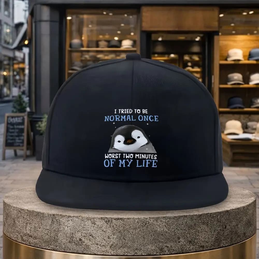 1 cappellino da baseball stampato con la scritta "I Tried to Be Normal Once" - Cappello regolabile con visiera piatta adatto per golf, viaggi e streetwear.