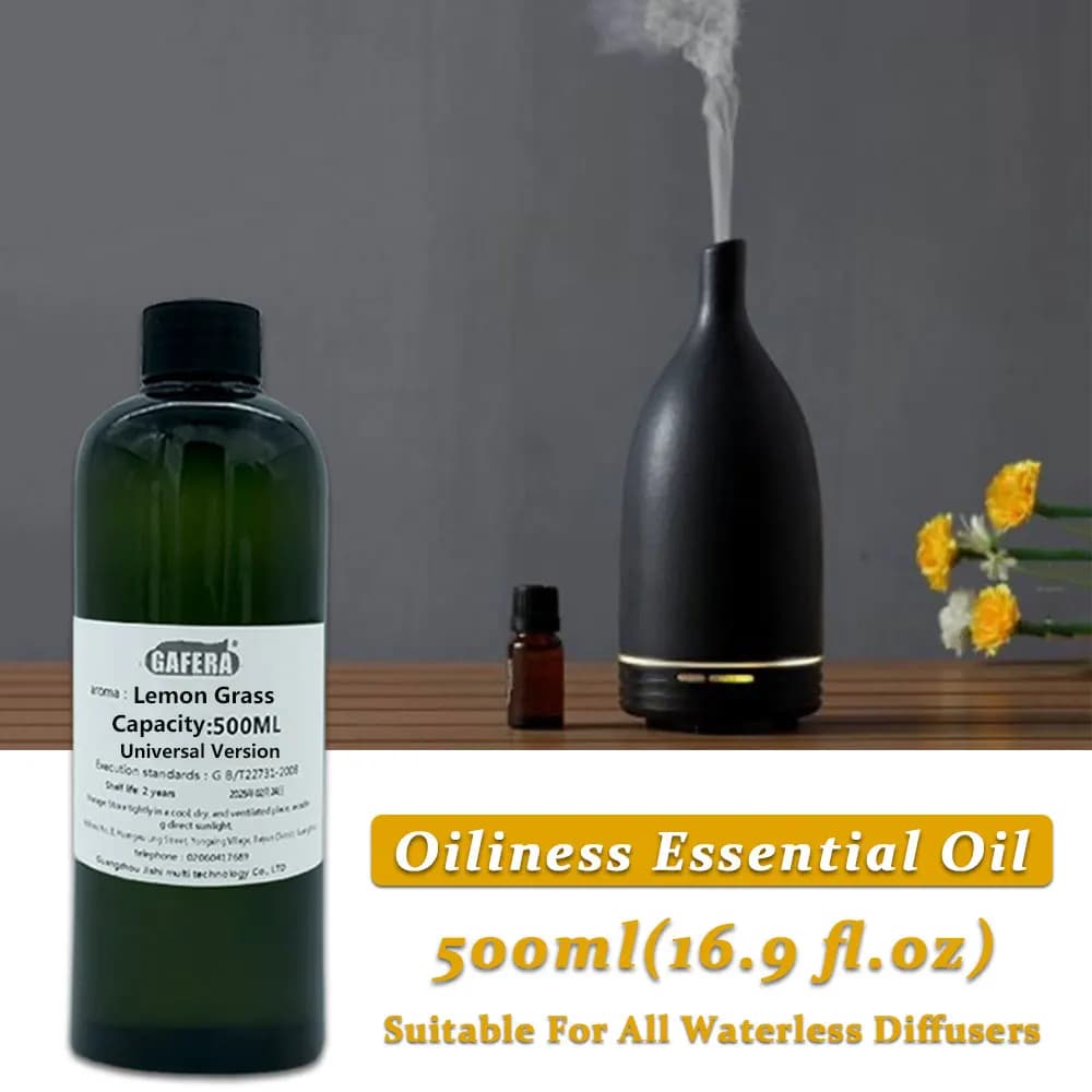 GAFERA 500ml(16.9 fl.oz) Cool And Refreshing Feeling Series Essential Oil - For Waterless Diffuser, Diffuser Replenish Aroma Oil