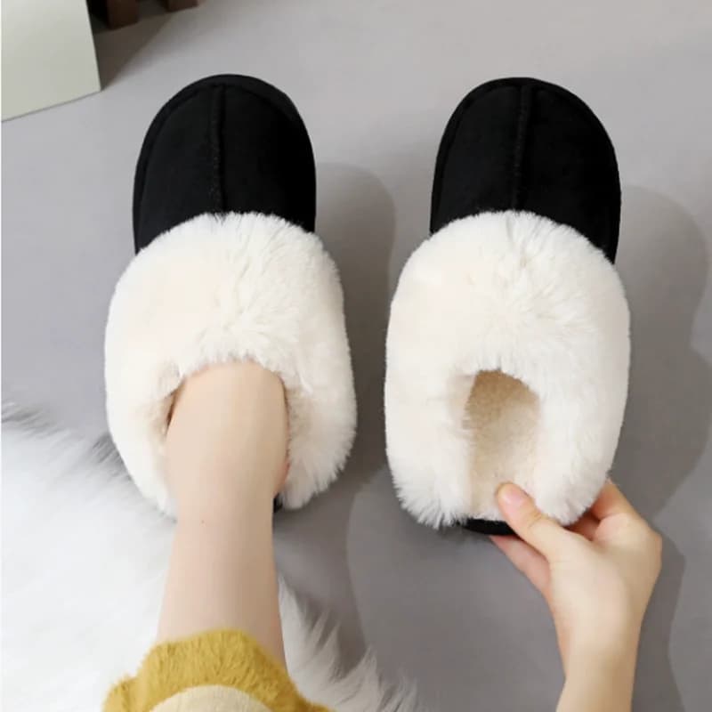 2026 Pantofole in cotone con suola morbida antiscivolo in peluche invernale da donna pantofole da coppia romantiche calde e comode alla moda
