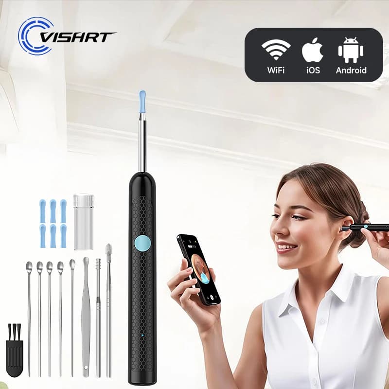 4.2MM Visual Ear Scope 1080P HD Otoscopio Endoscopio Ear Picker Camera per iPhone/Android Kit per la rimozione del cerume per la pulizia dell'orecchio