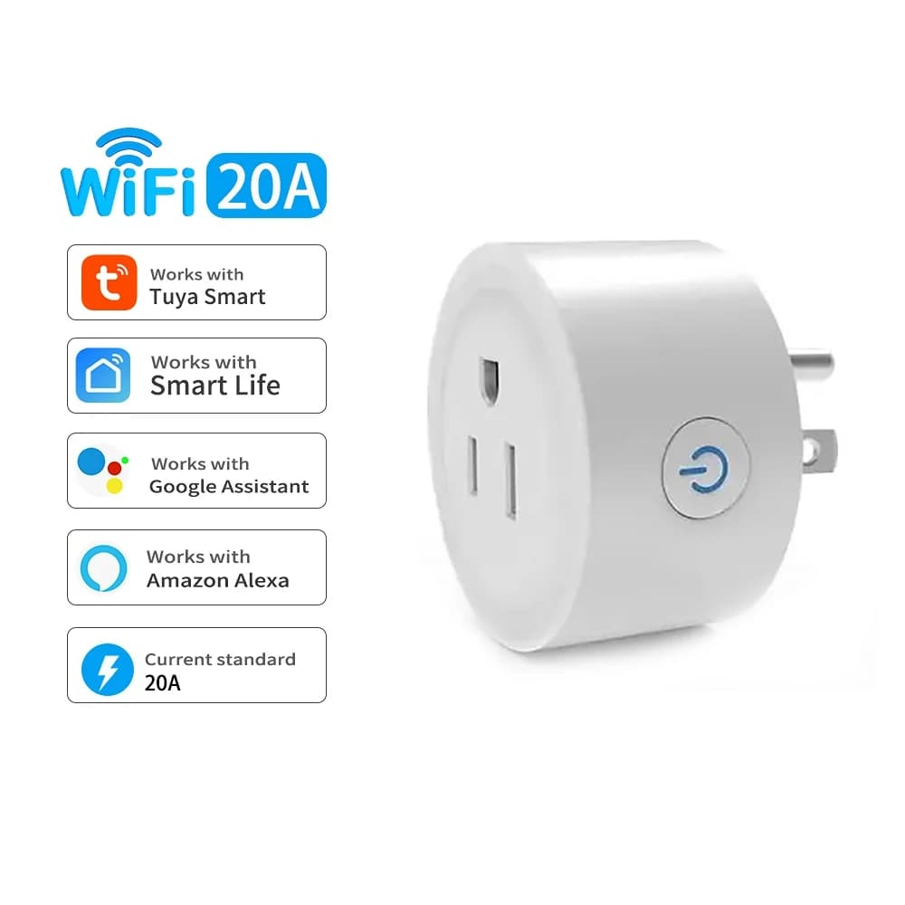 Smart Wifi Plug US Standard Wireless Outlet 10A Remote Control Smart Home Appliances Work With Tuya app Alexa Google Home