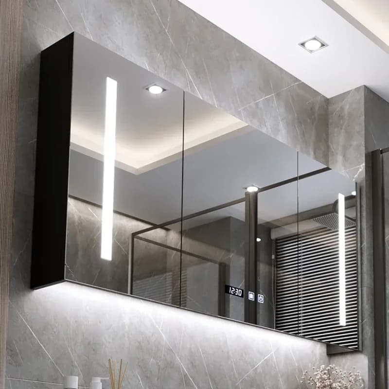 Armadi da bagno Nordic Touch Armadi da bagno semplici e multifunzionali Mobili per la casa a parete Armadi Specchi HBMC