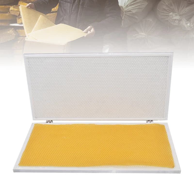 New model of bee wax notebook machine for foundation press embossing creation of sheet mold size cells for beekeeping 5,4 mm or 4,9 mm optional