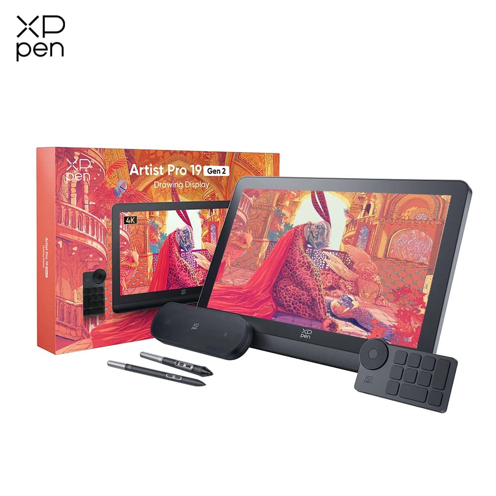 Tablet Grafico Pro 19 (Gen 2) con Monitor 4K, Stilo X3 Pro, Display da Disegno da 18,4 Pollici
