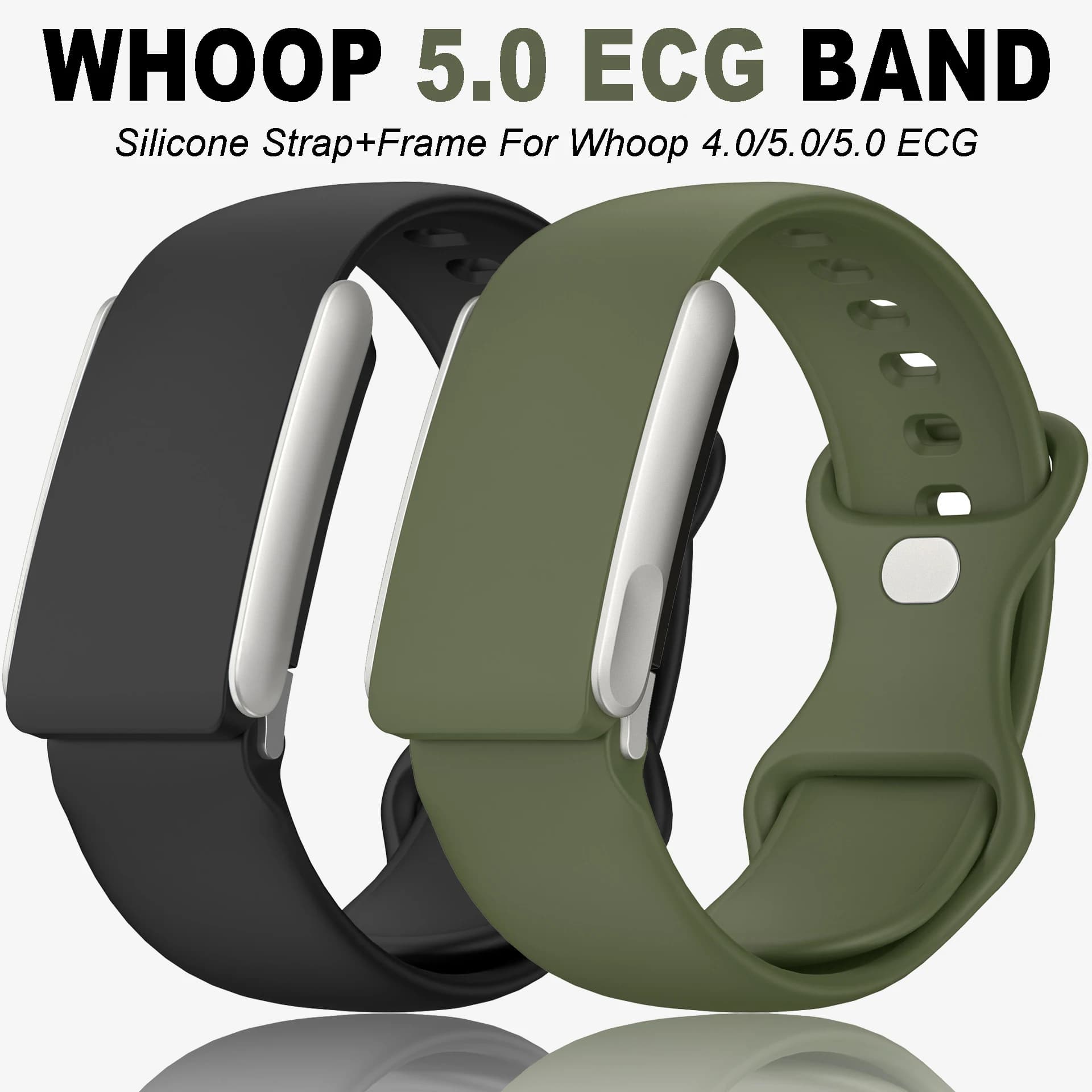 For Whoop 4.0/5.0 Watch Straps Soft-touch Silicone Straps for WHOOP One Peak Bracelet Fitness Tracker Whoop Life ECG Straps