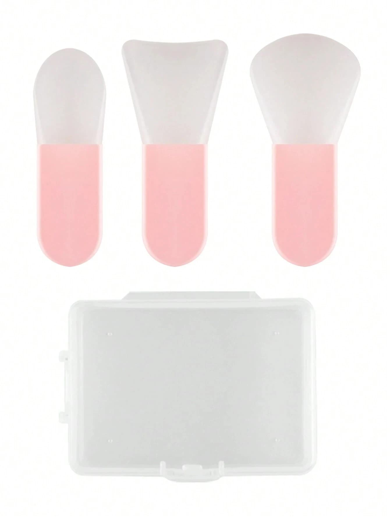 Pennello per applicatore maschera da 3 pezzi Pennello in silicone morbido, mini spatola per trucco Set di strumenti per la bellezza del viso, fango per il viso, pennello per maschera per trucco