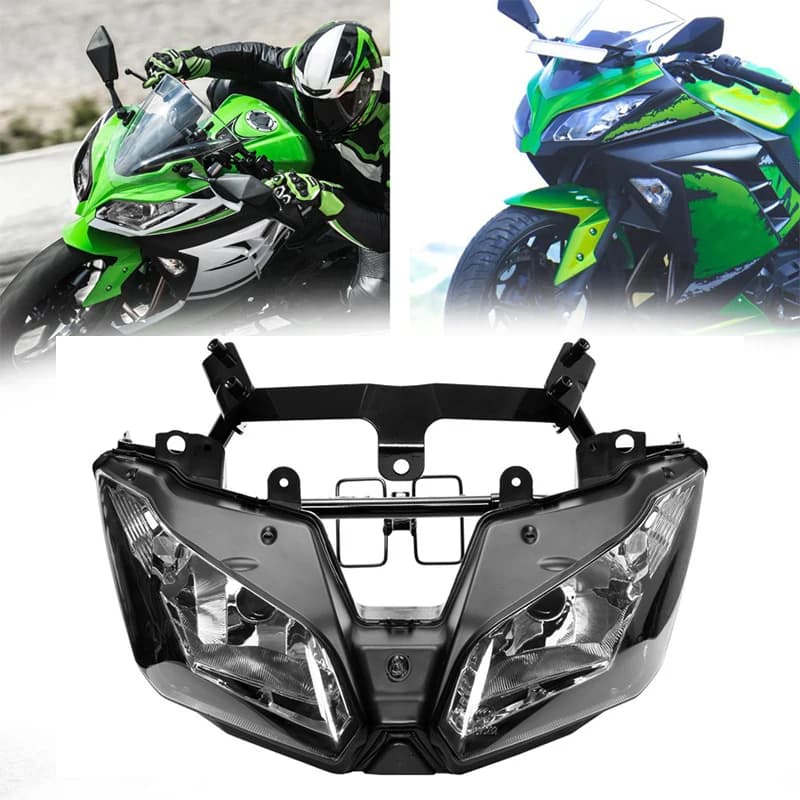 Faro anteriore Testa Della Lampada Della Luce Faro Alloggiamento per KAWASAKI Zx300r Zx300r EX 300 ZX300 Ninja 2013 2014 2015 13 14 15