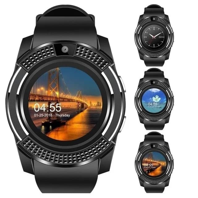 Bluetooth V8 Smart Watch Sport Fitness Tracker Support SD Card SIM Card Music Camera Smartwatch Phone Watch Women's Kids