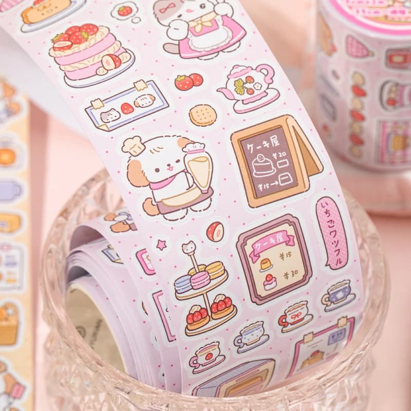 1 Roll Cute Cartoon Washi Tape Lovely Prints for Journal Kaka Card DIY Crafts