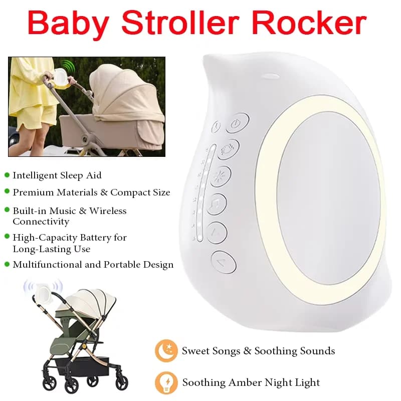 Culla Portatile da Esterno per Neonati con Luce Notturna, Multifunzione, Bluetooth Wireless, Ausilio per il Sonno, Vibrazione e Musica Calmante