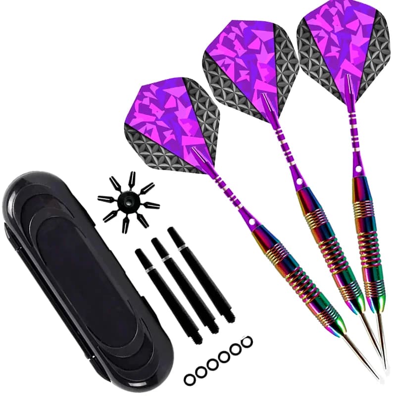 Set di freccette con punta in acciaio Confezione da 3 freccette professionali con punta in acciaio Set di freccette da 23 g con voli per freccette e aste per freccette e accessori