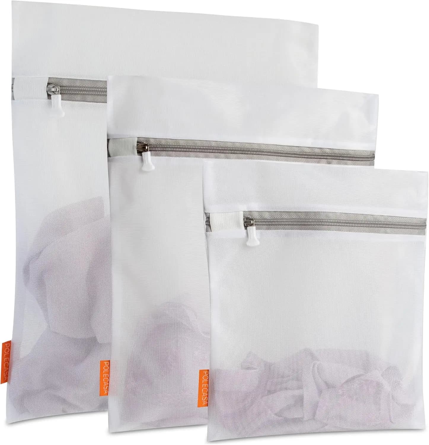 Mesh Laundry Bags 3 Pack L M S, Durable Zipper for Delicates, Bras, Underwear, Protect Clothes in Washer