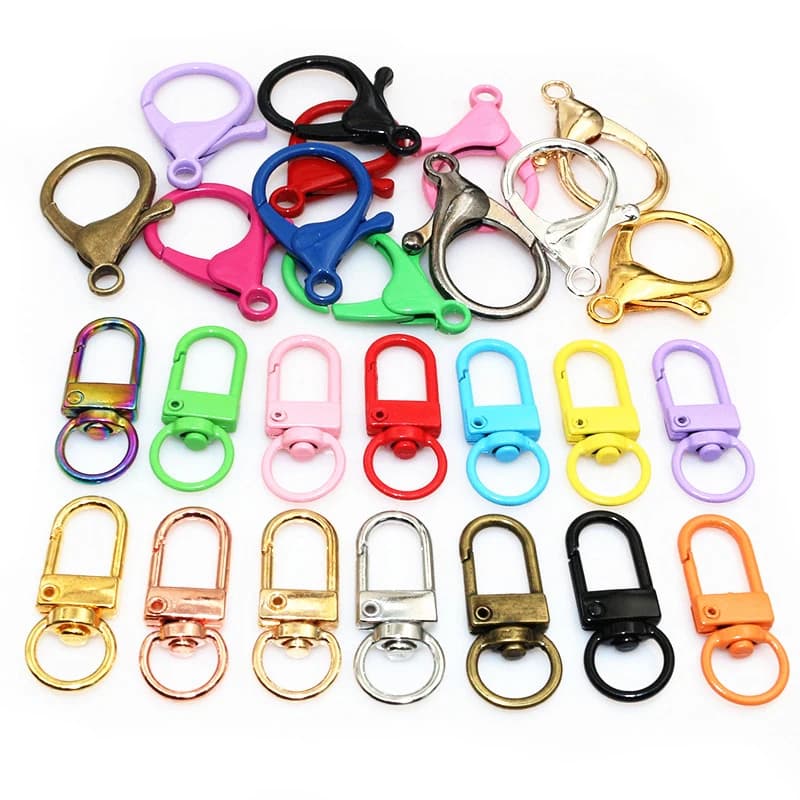 10 pz/lotto Snap Catenaccio Ganci Oro Argento Placcato Gioielli FAI DA TE Che Fanno I Risultati per Portachiavi Neckalce Braccialetto Forniture
