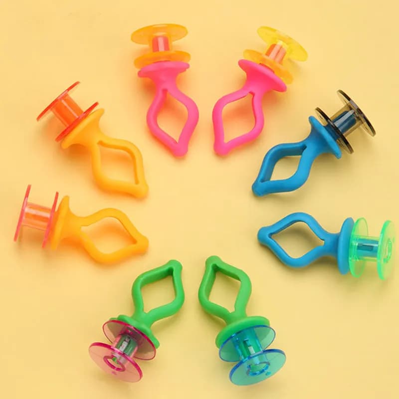 5/10pcs Silicone Sewing Bobbin Holder Clips Storage your Bobbins on Top of Thread Spools Mix Colors Sewing Accessories Parts
