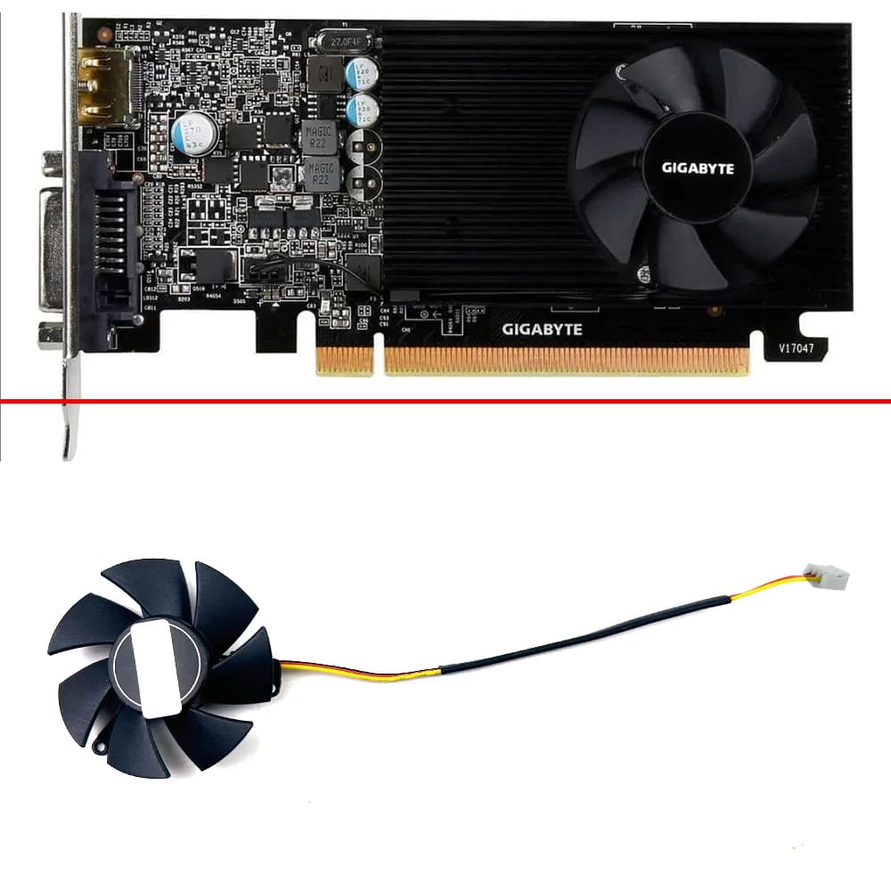 NUOVA ventola di raffreddamento 46mm 3pin FS1250-S2053A per GIGABYTE GTX 1050 Ventole per schede video a basso profilo GT 1030