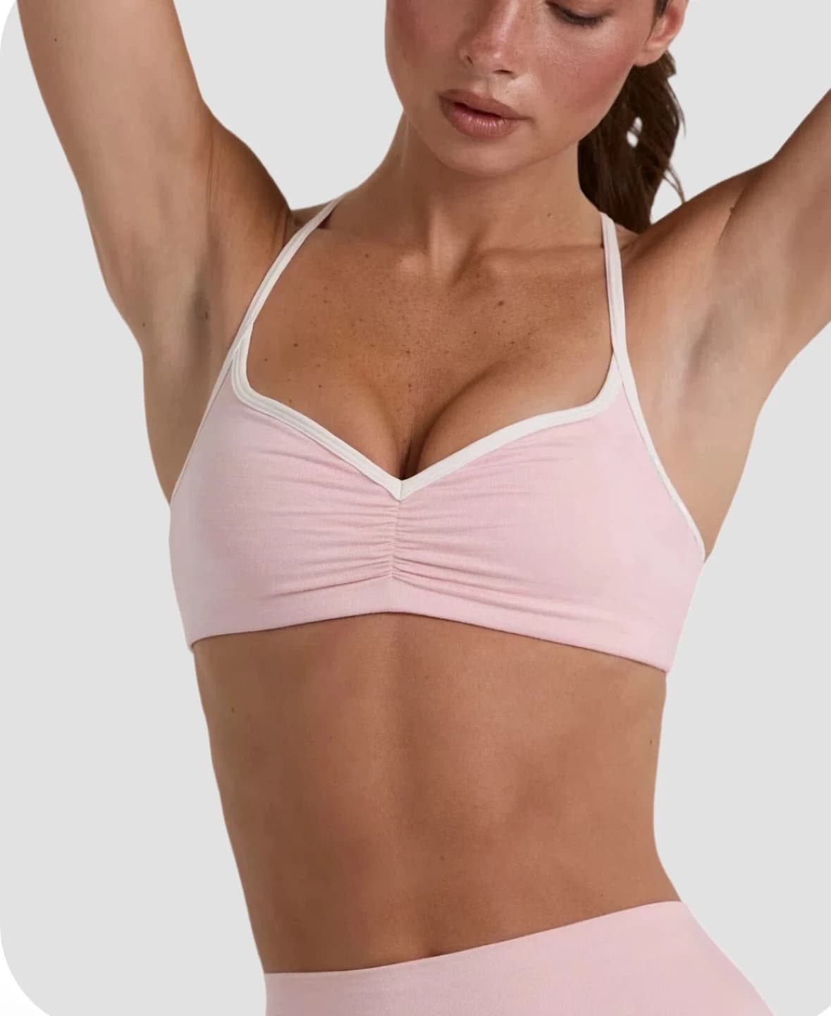 Beautiful Back Color Contrast Sports Underwear Shoulder Strap Bra Running Outdoor Leisure Fitness Underwear Female