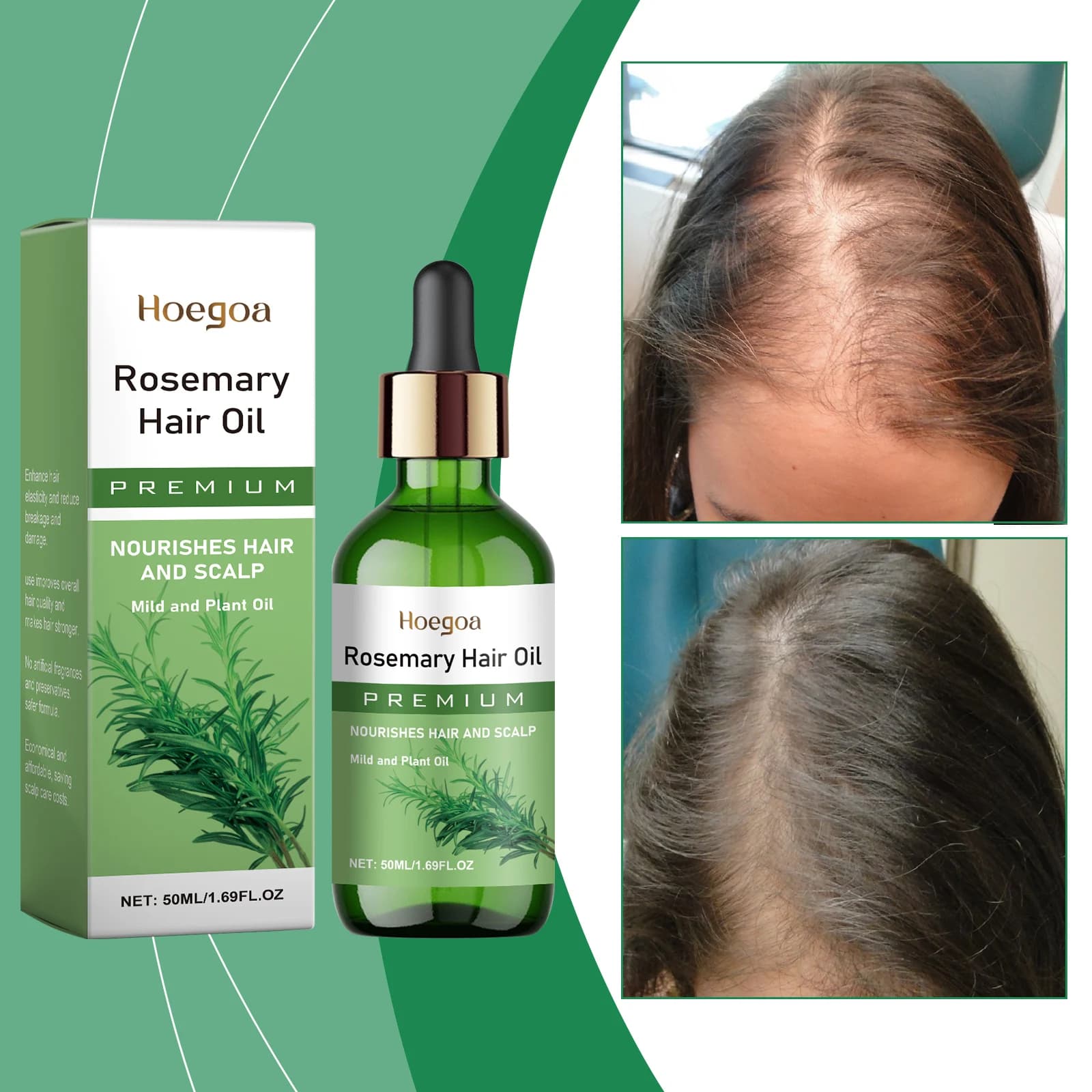 Olio essenziale per capelli al rosmarino Olio per rinforzare i capelli del cuoio capelluto Trattamento per diradamento dei capelli Trattamento nutriente Estremità divise Secco Tutti i tipi