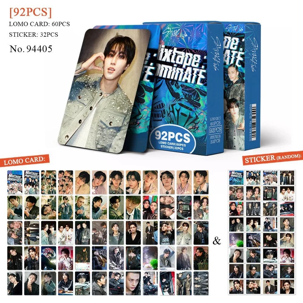92 pz. Stray Kids Album Mixtape Small Card LOMO Card SKZOO KPOP Felix Peripheral Support Card Fan Collection Commemorative Card