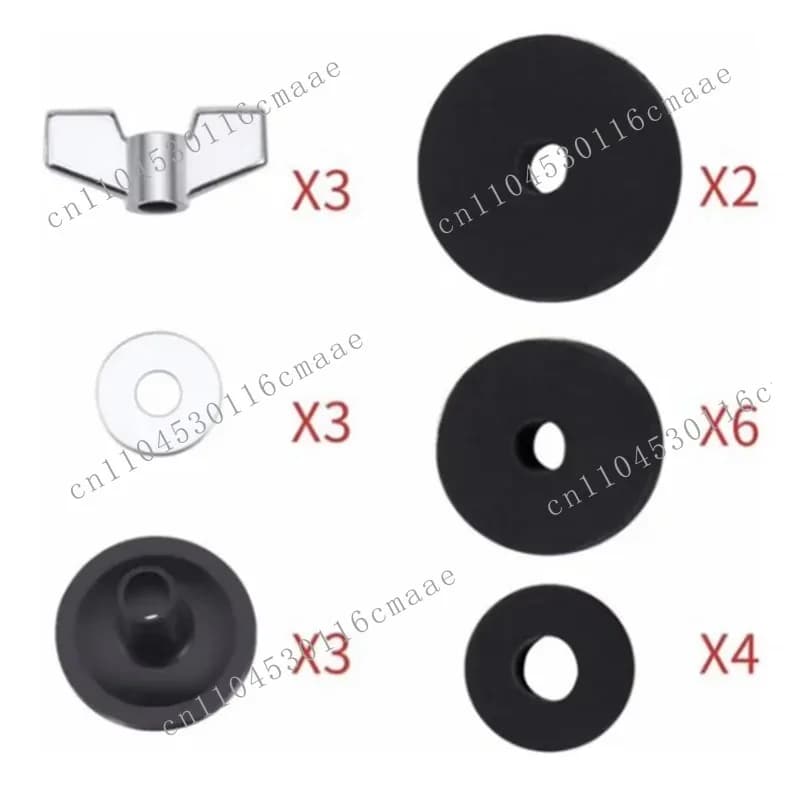 21Pcs Drum Felt Pad Kit Cymbal Bracket Felt Non-Slip Replacement Accessories Complete Set