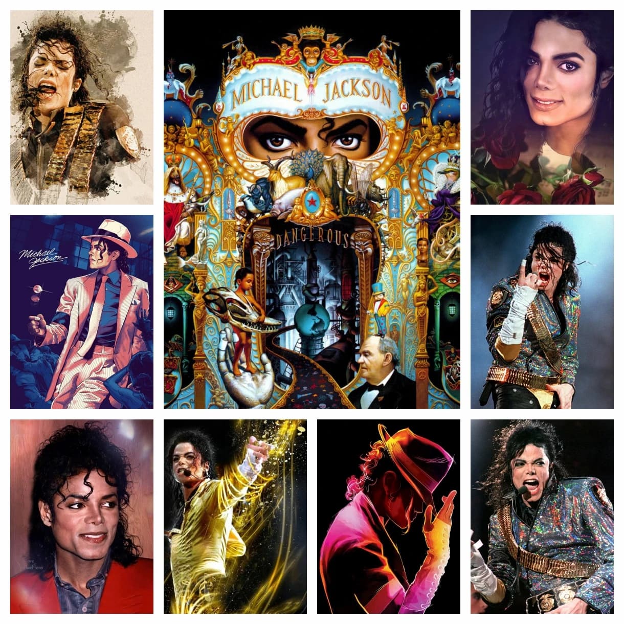 5D fai da te diamante ricamo re del pop Michael Jackson pittura piena di diamanti punto croce strass decorazione mosaico decorazioni per la casa