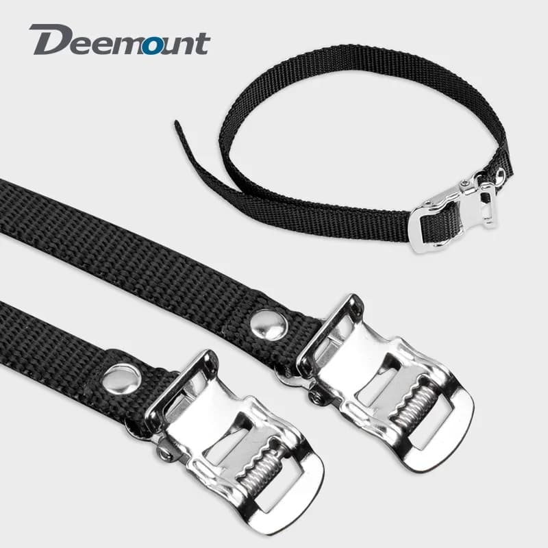Deemount 1 paio di pedali per bicicletta con cinturino antiscivolo per bici da spinning, scarpe da ciclismo, involucro per dita, corda per legare, cinture di sicurezza per allenamento in bici