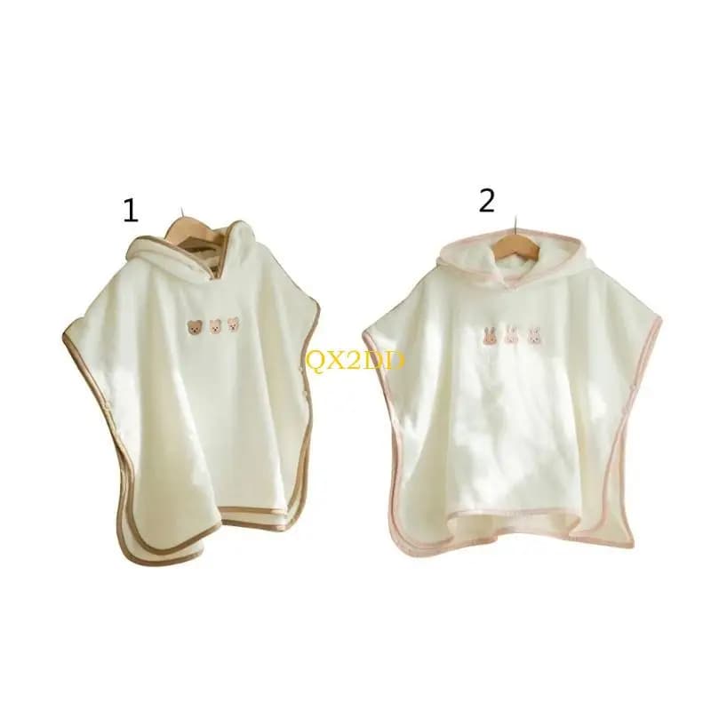 QX2D Asciugamano da bagno con cappuccio per bambini Accappatoio asciugatura rapida e caldo Asciugamano da spiaggia Unisex da