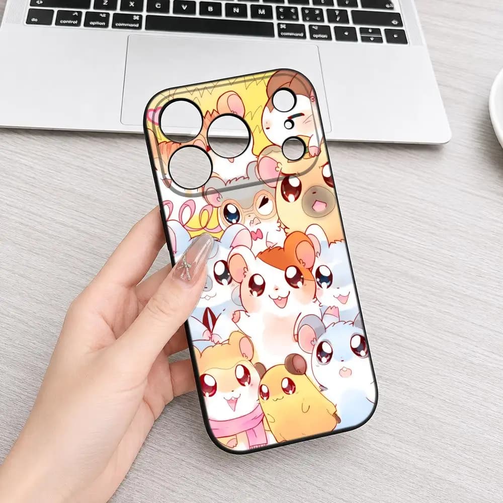 Hamtaro Hamster Phone Case For iPhone 17 Air 16 15 14 Plus 13 12 11 Pro Max 16e Shockproof HD Clear Back Cover