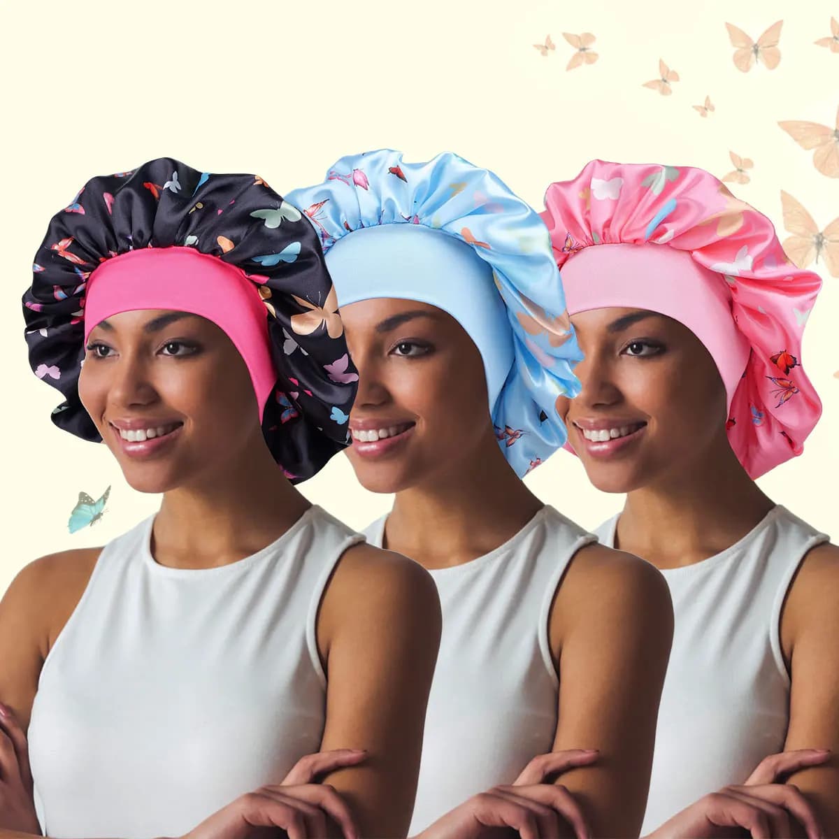Night Headphone in Satin for Women, Ricci and Voluminous Hair Accessories, Soft and Comfortable