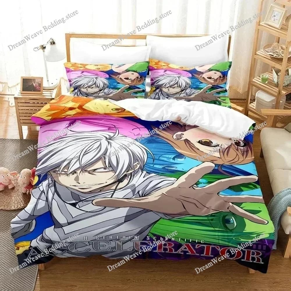 Set di Biancheria da Letto con Stampa 3D 'Scientific Accelerator', Disponibile in Varie Misure per Adulti e Bambini, Set Copripiumino per Camera da Letto