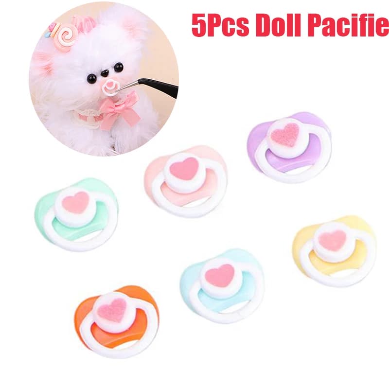 5Pcs Lovely Mini Doll Pacifier Play House Supplies Dummy Nipples For Doll Baby Dolls Kids Toy Baby Pacifier Accessories