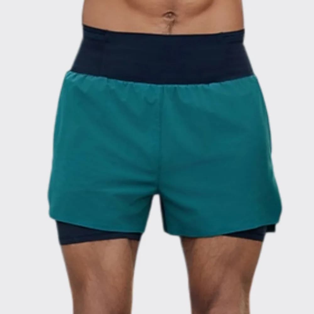 Men's Double Layer Sport Shorts Breathable Casual Quick-drying Running Shorts Summer Running Sportswear Short Pants Gym Clothing