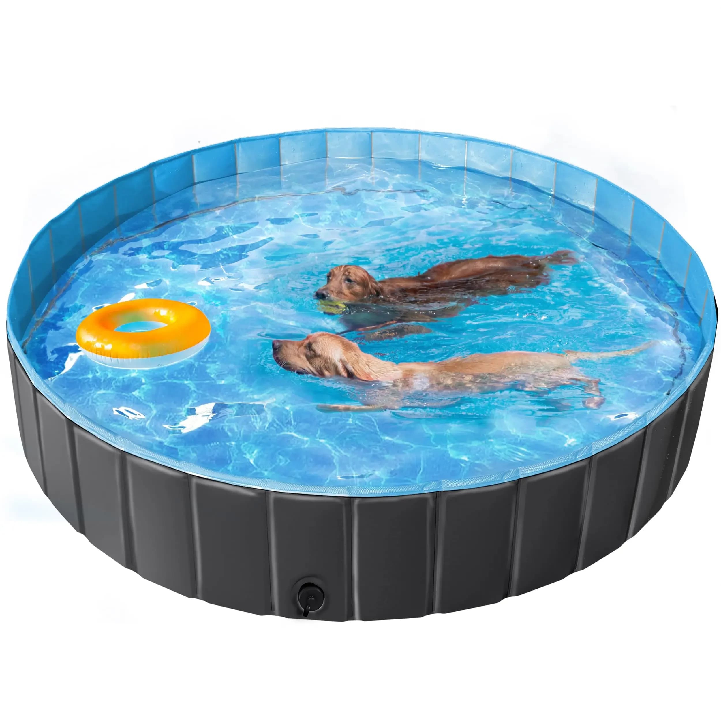 Piscina pieghevole per cani Vasca da bagno portatile per animali domestici Piscina pieghevole in plastica dura per cuccioli di gatto per uso interno ed esterno