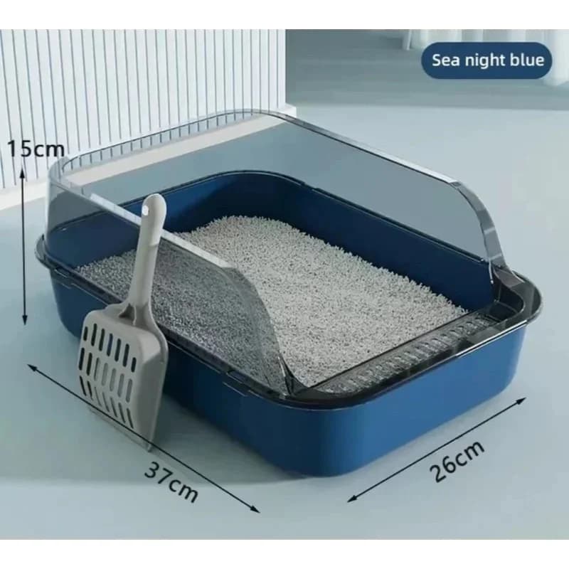 Self-Cleaning Cat Litter Box Toilet Tray Kitty Sandbox Pet Supplies Toilet Kitten Tray Bedpan Semi-enclosed Splashproof