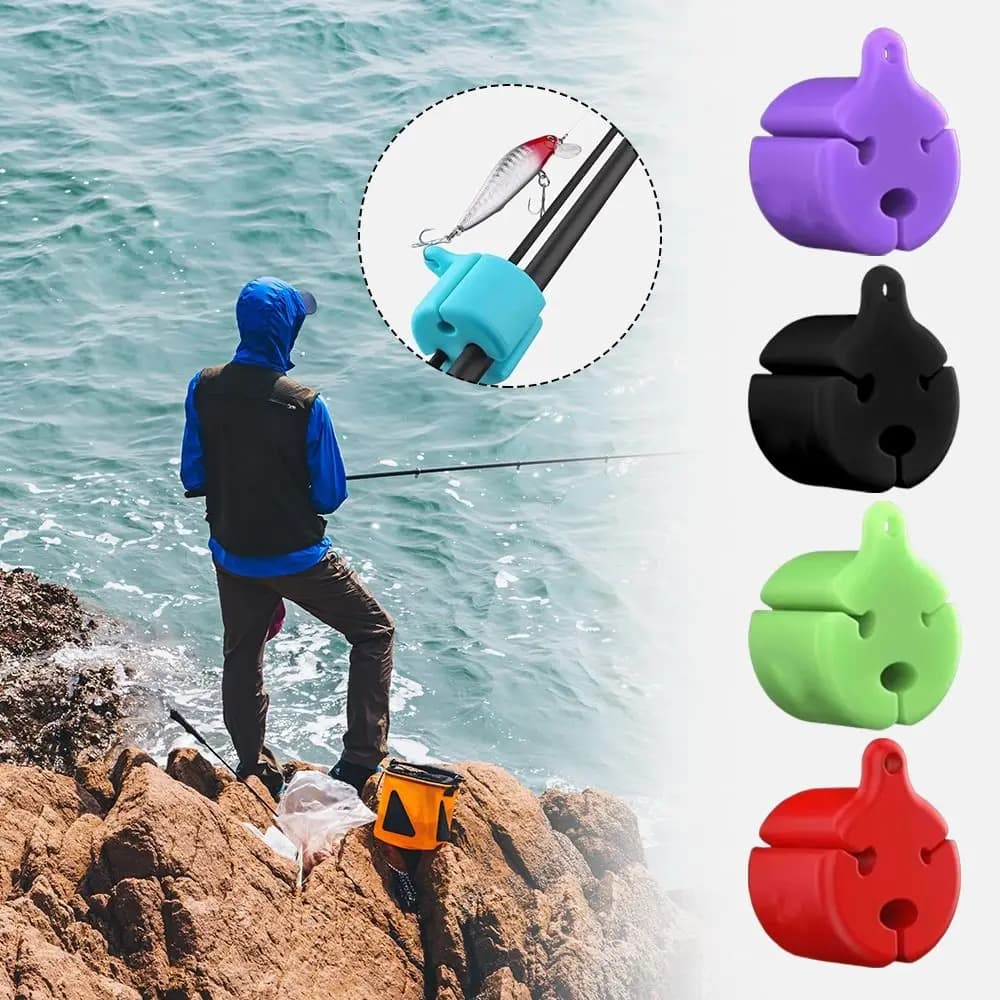 2 pezzi porta canna da pesca multifunzionale montato a parete antiscivolo fissatore per canna da pesca clip per riporre snack cinghie per canna da pesca